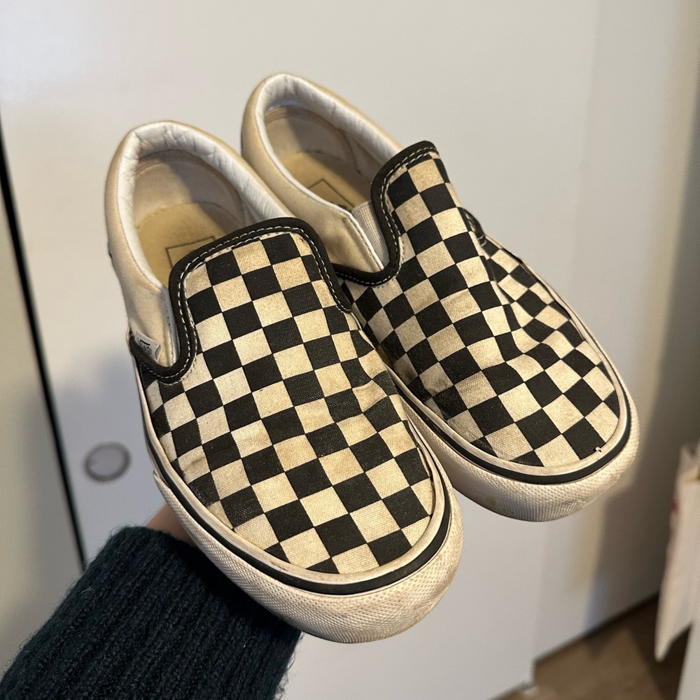 Platform Checkered Slip-on Vans